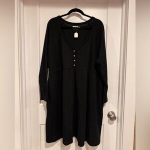 Waffle Long Sleeve Dress